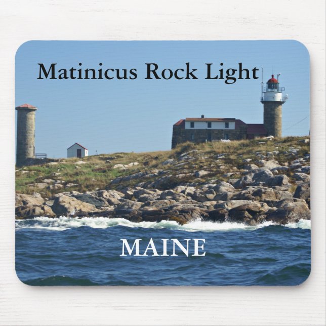 Matinicus Sten Light, Maine Mousepad Musmatta (Framsidan)
