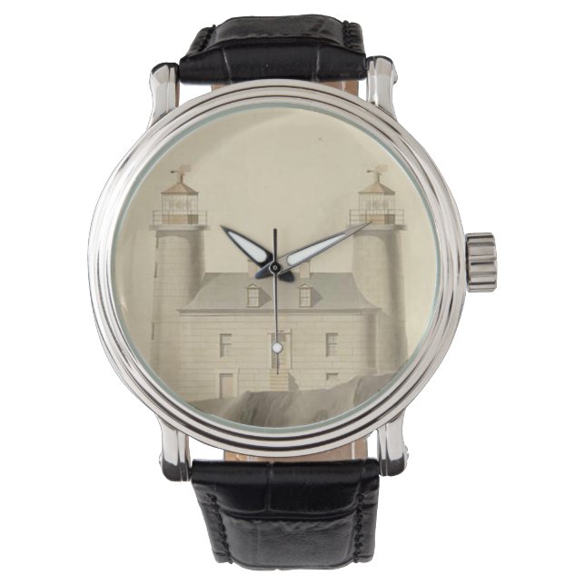 Matinicus Sten Lighthouse Schematics Armbandsur (Framsida)