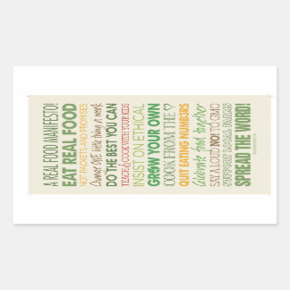 Matinspirationsmärken Rektangulärt Klistermärke