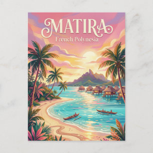 Matira Beach Franska Polynesien Vykort