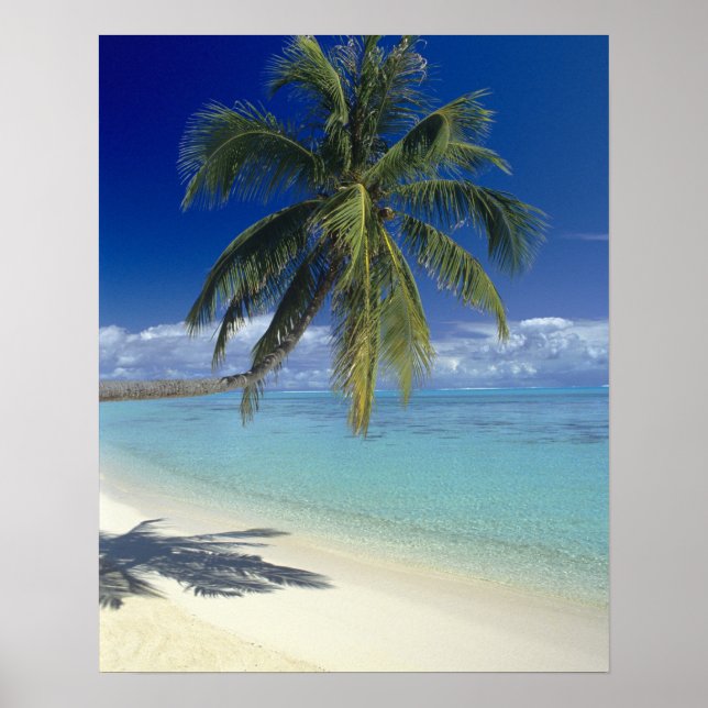 Matira-stranden på ön Bora Bora, Sällskapsöarna Poster (Framsidan)