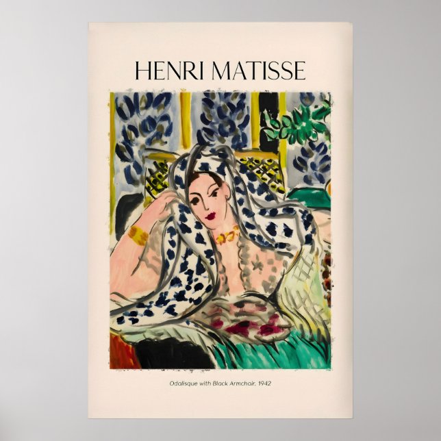 Matisse Affisch - Odalisque with Black Armchair942 (Framsidan)