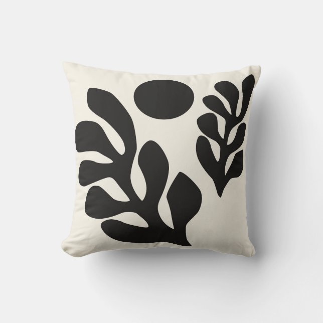 Matisse Black and White Monochrome Kudde (Framsida)