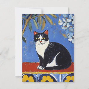 Matisse Black Cat Vintage-vykort Vykort