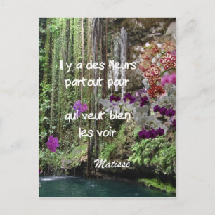 Matisse-citat på franska vykort