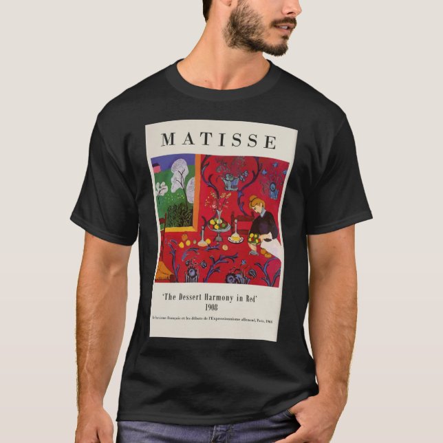 Matisse - Dessert Harmony in Red 1908 Classic T Shirt (Framsida)