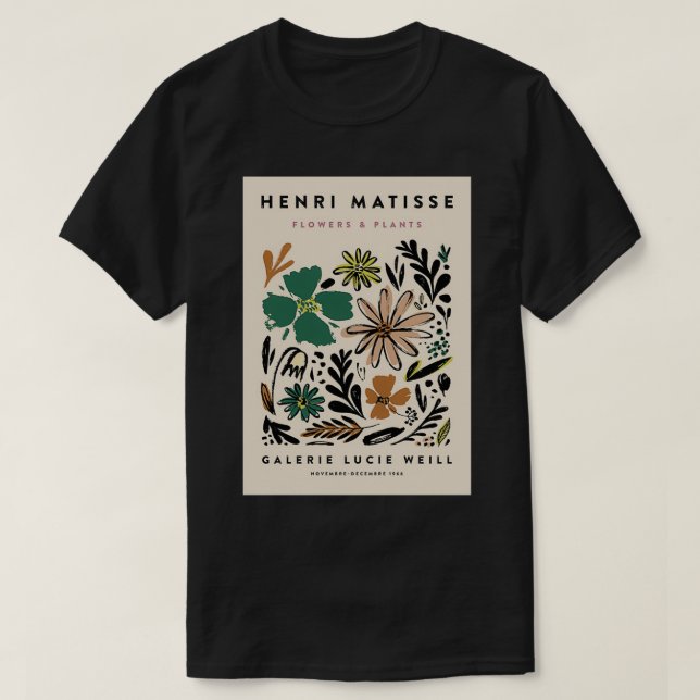 Matisse Flower Sketch T Shirt (Design framsida)