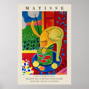 Matisse Goldfish with cat Poster