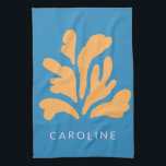 Matisse Inspired Abstrakt Shape Blue Personlig  Kökshandduk<br><div class="desc">Matisse Inspired Abstrakt Shape Blue Personlig Kitchen Towel</div>