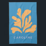 Matisse Inspired Abstrakt Shape Blue Personlig  Kökshandduk<br><div class="desc">Matisse Inspired Abstrakt Shape Blue Personlig Kitchen Towel</div>