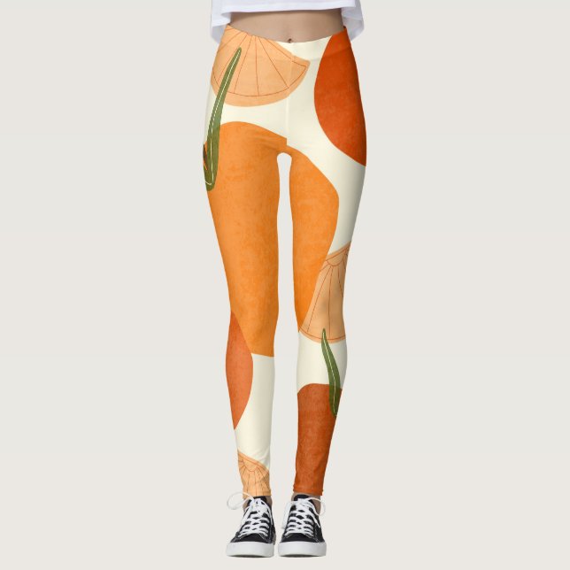 Matisse Inspired: Modern Abstrakt Shapes Leggings (Framsida)