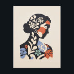 Matisse Inspired vycard - Ansikte i en kvinna Vykort<br><div class="desc">Matisse Inspired Poster - Ansikte om en kvinna fusionen av fet färg och graciösa konturer,  när en abstrakt kvinna dyker upp,  som förkroppsligar skönhets- och vätskefyllan.</div>