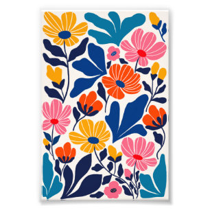 Matisse-inspirerad Abstrakt Modern Blommig Konst Fototryck