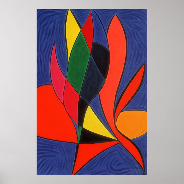 Matisse inspirerad Abstrakt Wall Art Poster (Framsidan)