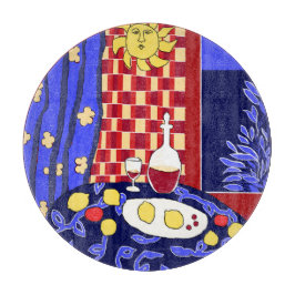 Matisse Inspirerad Blå Natt Stilleben Vin Citroner