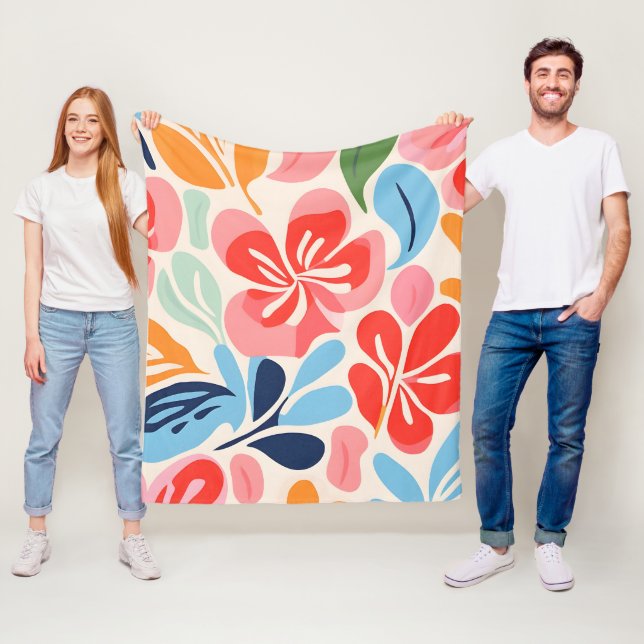 Matisse inspirerad blommigt fleecefilt (På plats)