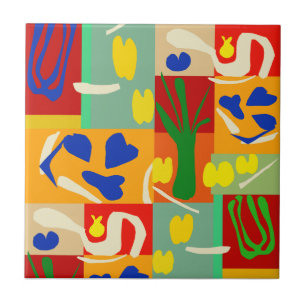 Matisse Inspirerad Kollažplatta Kakelplatta