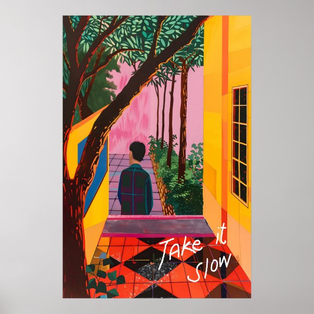 Matisse Inspirerad Lugn Landskaps Art Print Bli Poster (Framsidan)