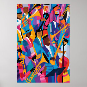 Matisse Jazzmusiker Konstaffisch Färgrik Musik Poster