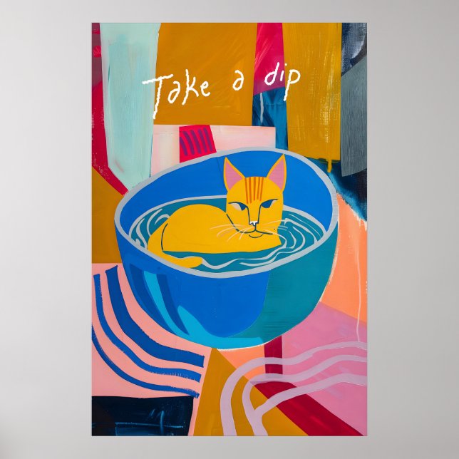 Matisse Katt Konsttryck Abstrakt Kattmålning Poster (Framsidan)