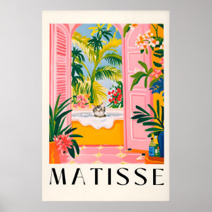Matisse Katttryck Rosa Badrum Väggkonst, Rolig Poster