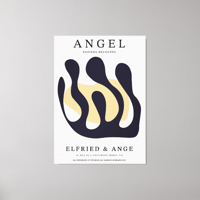 Matisse Klipp-papper Marin Abstrakt Väggkonsttryck Canvastryck (Framsida)