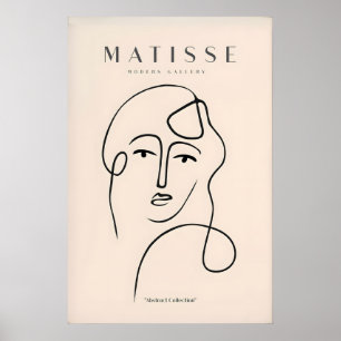 Matisse konsttryck - Abstrakt ansikte med kontinue Poster