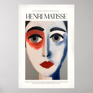Matisse konsttryck - Abstrakt ansiktsporträttaffis Poster