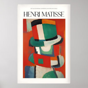 Matisse konsttryck - Abstrakt figur med hatt Poster