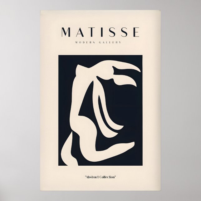 Matisse konsttryck - Abstrakt organisk figurklipp Poster (Framsidan)