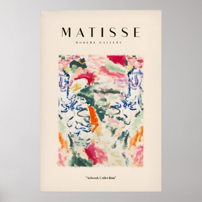 Matisse konsttryck - Abstrakt uttrycksfulla virvla Poster (Framsidan)