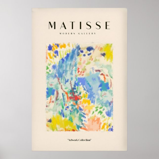 Matisse konsttryck - Abstrakt Vibrerande Landskap Poster (Framsidan)