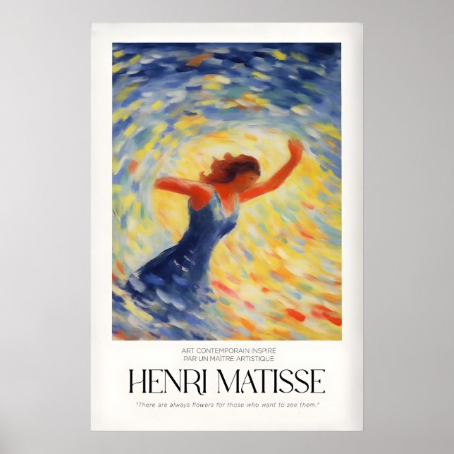 Matisse konsttryck - Dansande figur virvel Poster (Framsidan)