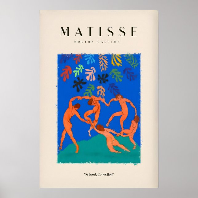 Matisse konsttryck - De abstrakta dansfigurerna Poster (Framsidan)