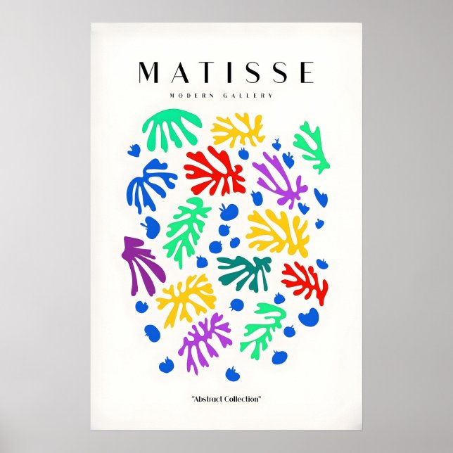 Matisse konsttryck - Färgglad abstrakt spridd Poster (Framsidan)