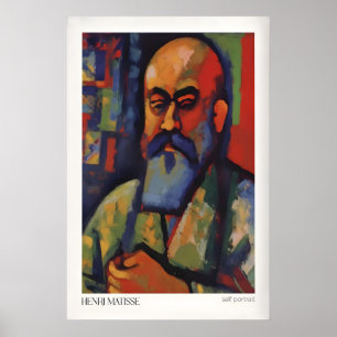 Matisse konsttryck - Fauvistiskt självporträtt kon Poster