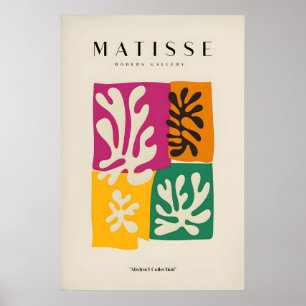 Matisse konsttryck - Fyra block abstrakta blad Poster