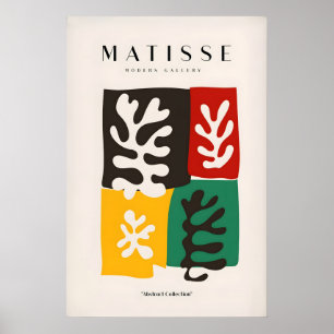 Matisse konsttryck - Fyra block abstrakta blad Poster
