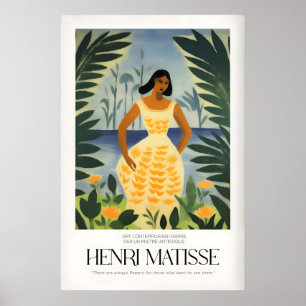 Matisse konsttryck - Kvinna Tropiska blad konst Poster
