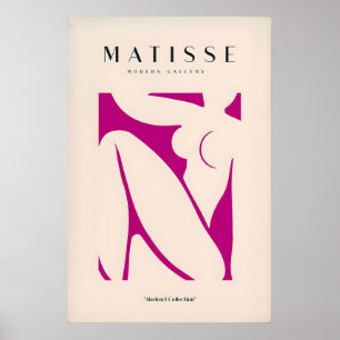 Matisse konsttryck - Rosa abstrakt figurkonst Poster