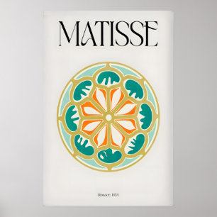 Matisse konsttryck Rosace954 Rose fönster Geometri Poster