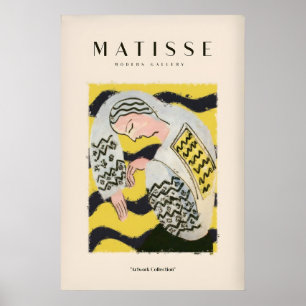 Matisse konsttryck - Vilande kvinna mönstrad Poster