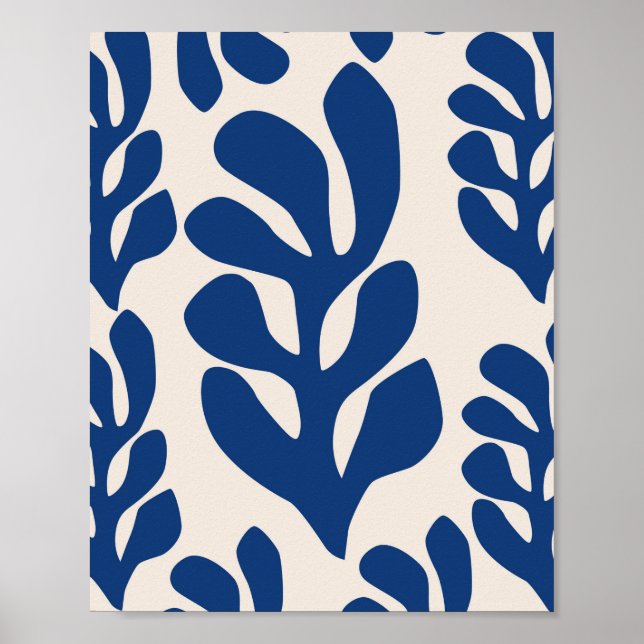 Matisse löv Blue Poster (Framsidan)