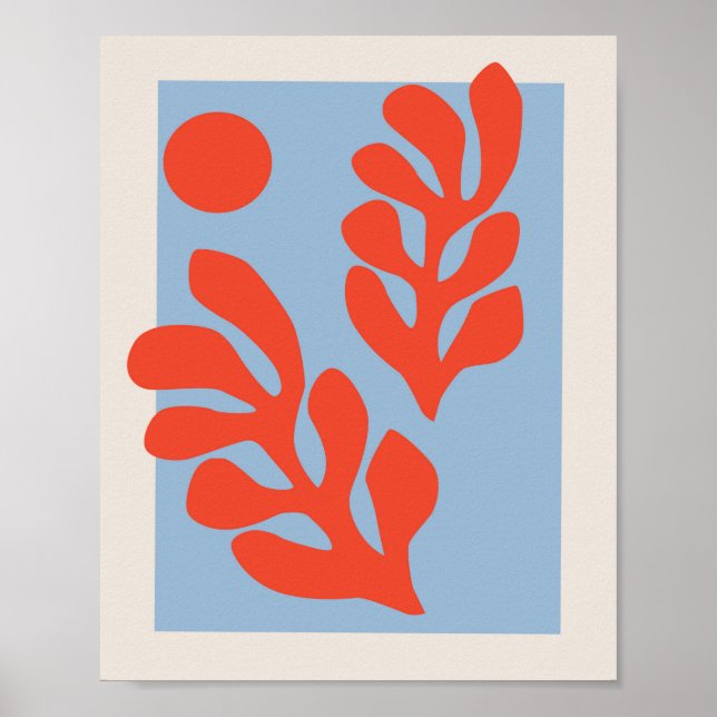 Matisse Löv Blue & Red Poster (Framsidan)