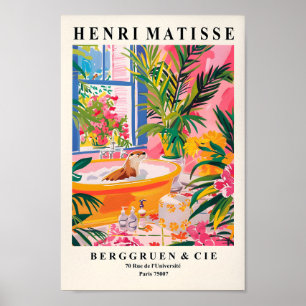 Matisse Poster, Cute Otter Poster, Maximalist Mid Poster
