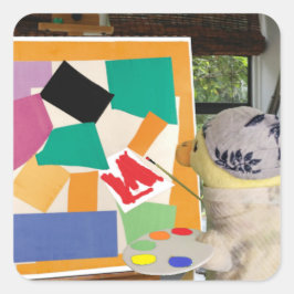 Matisse Snigel i olja av Danny Anka Fyrkantigt Klistermärke