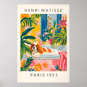 Matisse stil Cavalier King Charles Spaniel Konst Poster