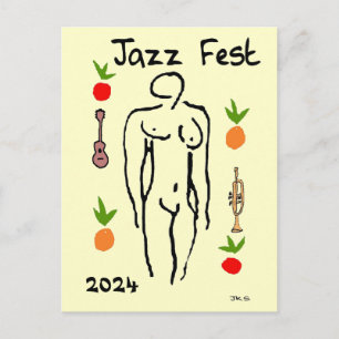 Matisse-stil, Jazz-fest, redigeringsdatum Vykort