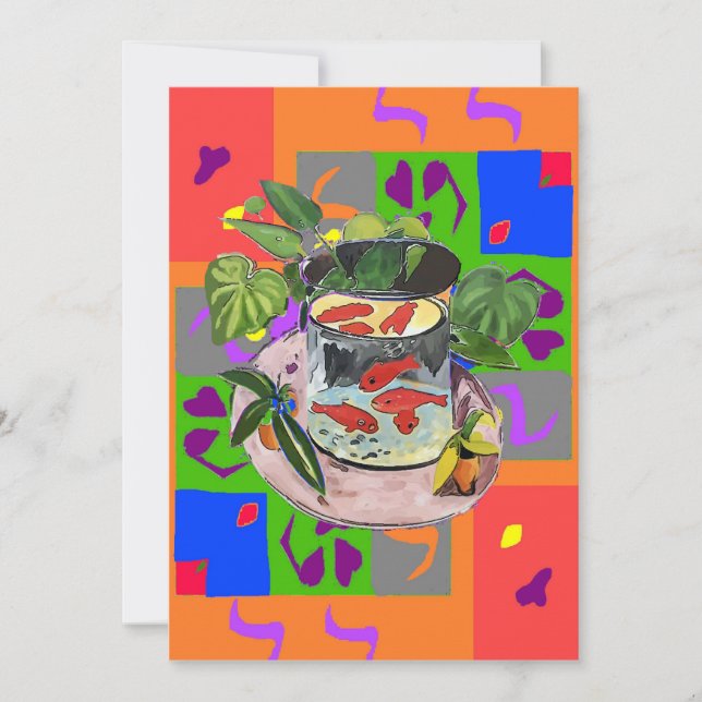 Matisse Stil Shapes och Guld Fish (Framsida)