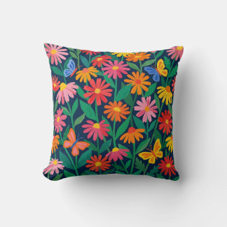 Matisse‑stilat Daisy & Butterfly Kuddöverdrag Kudde